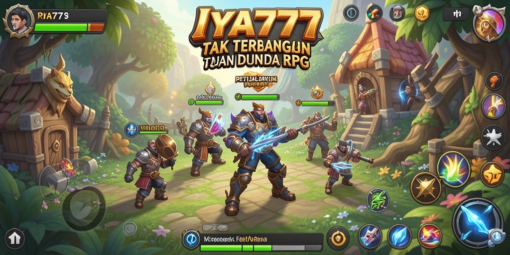 Screenshot utama IYA777 menampilkan scrolling petualangan RPG yang mendebarkan.