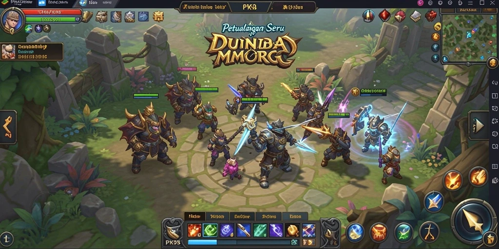 Gambaran gameplay PK95 yang seru dalam petualangan MMORPG.