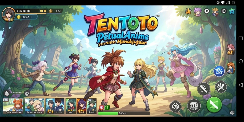 Tangkapan layar dari gameplay seru TENTOTO yang penuh warna.